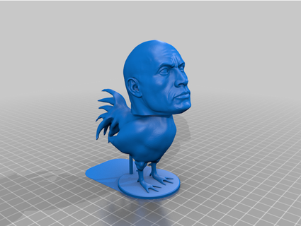 rockcock rooster theprinterunderthestairs 3d print model - Mito3D