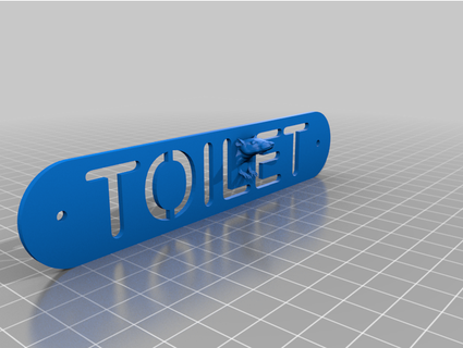 Toilette Zeichen Ratte Kopf Ronsch 3d print model - Mito3D