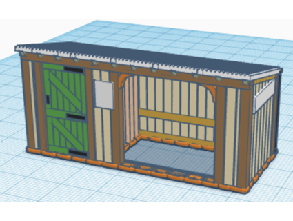 store shed shelter mk2 mikesrailway 3d print model - Mito3D