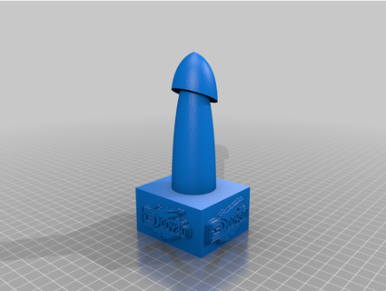 body3d logo action - mushroom rocket nosecone base printerforeman 3d print model - Mito3D