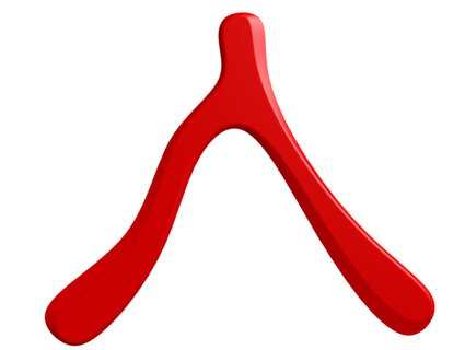 lambda boomerang lapjoint 3d print model - Mito3D