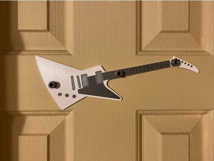 gibson explorer guitar strap hanger snydes 3d print model - Mito3D
