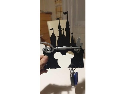 Disney castelo chave suporte papawayne 3d print model - Mito3D