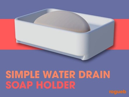 semplice acqua scolare sapone titolare supporto canaglia in bancarotta 3d print model - Mito3D