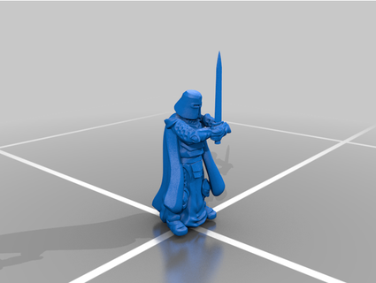 şövalye Büyük kılıç terk edilmiş 3d print model - Mito3D