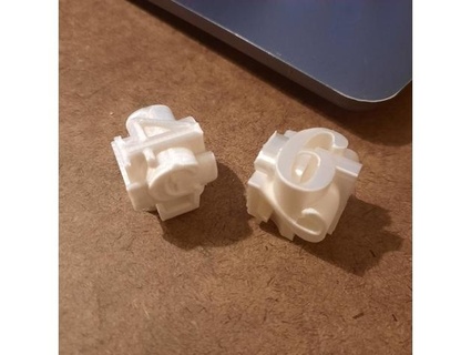 d6 number dice d&d etc implaxis 3d print model - Mito3D