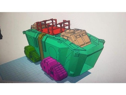Sand Crawler 40k Nekromunda Dämonenschmiede 3d print model - Mito3D