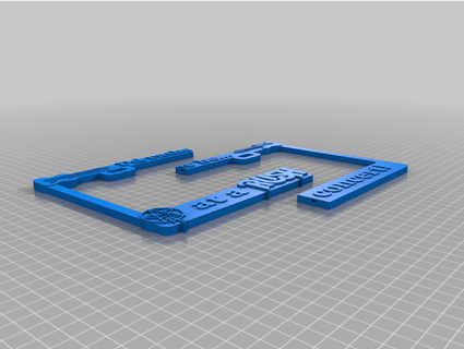 rush license plate frame canuckler 3d print model - Mito3D