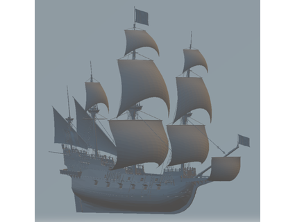 spanish galleon deltagamma 3d print model - Mito3D