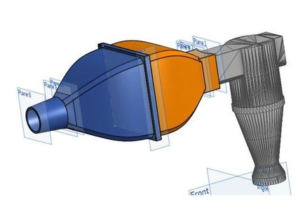 filtre adaptör mini siklon lvk73 dk 3d print model - Mito3D