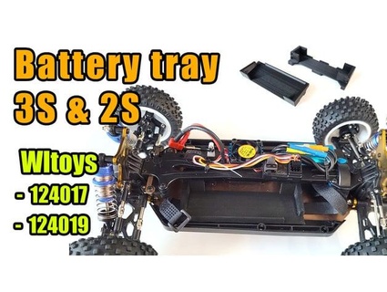 wltoys 124017 2s & 3s battery tray ellbc 3d print model - Mito3D