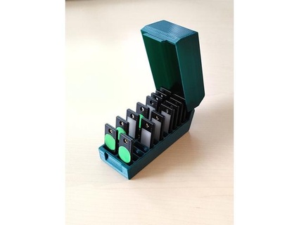 yubikey espace rangement boîte maro 3d print model - Mito3D