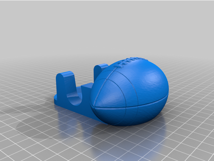 football phone holder bent valve 3d print model - Mito3D