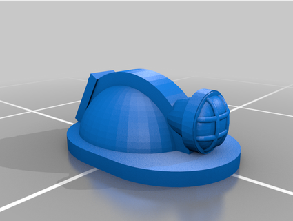 miners helmet caged light daemonforge 3d print model - Mito3D