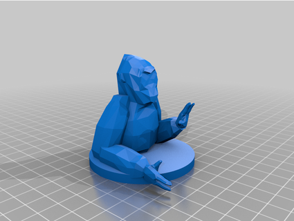 gorila etiqueta henren59 3d print model - Mito3D