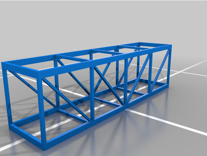pratt truss bridge thesamtheman6 3d print model - Mito3D