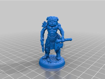 pug + chaos warrior nuttyriles 3d print model - Mito3D