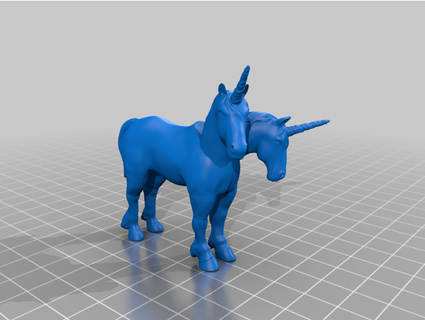 two headed unicorno prestito 3d print model - Mito3D
