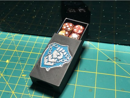 necromunda dice box - none emblem tendonny 3d print model - Mito3D