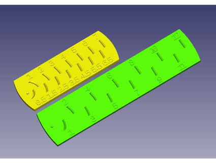 zirkel schablone parametrik cetvel pusula destekler düşük vizyon Johann la 3d print model - Mito3D