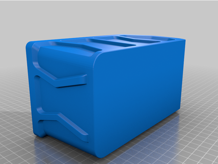 empilhável Akro armazenamento bin etiqueta suporte remixar espaço caminhar 3d print model - Mito3D