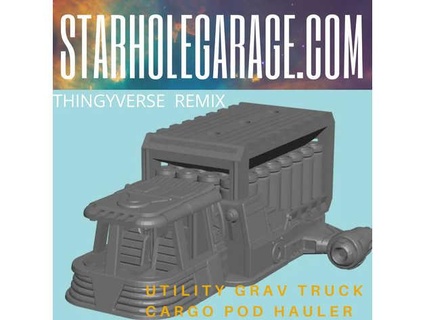 sci fi Utilitário modular carga vagem puxando caminhão tommytowne 3d print model - Mito3D