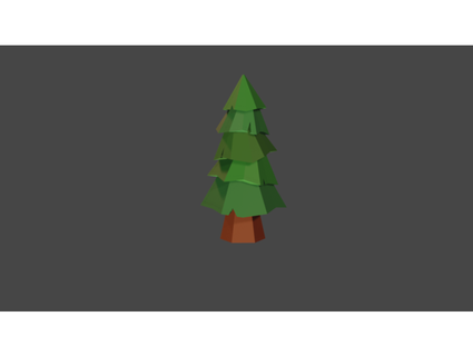 low poly pine tree siriusblack94 3d print model - Mito3D