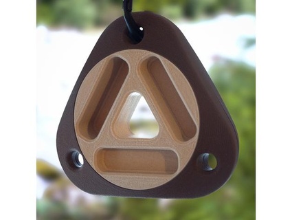 triangular portable hangboard drola 3d print model - Mito3D