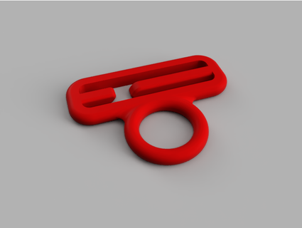 simple strap clip loop cryptobrian 3d print model - Mito3D