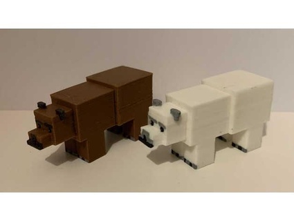 Minecraft ours polaire baleine 3d print model - Mito3D