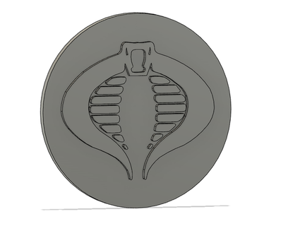 cobra commander button icraftmyselfworkshop 3d print model - Mito3D