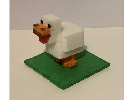 Minecraft poulet baleine 3d print model - Mito3D