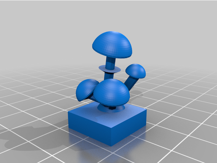cogumelo temático xadrez peças 3d print model - Mito3D