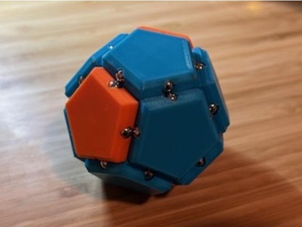 magnético dodecaedro ventanas vegetarianas 3d print model - Mito3D