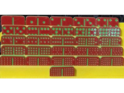 merde charge dominos double 25 mexicain train ensemble spool2kool 3d print model - Mito3D
