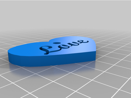 love heart keychain shaggie69 3d print model - Mito3D