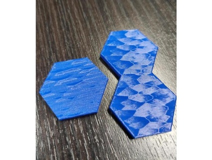 water tile hexes 1 2 hex gloomhaven gummy3d 3d print model - Mito3D