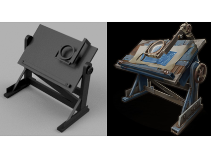 rust - research table peanut pancake 3d print model - Mito3D