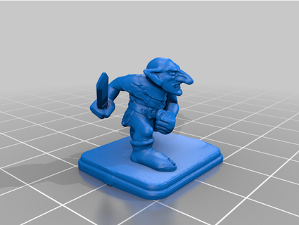 heroquest goblin accoltellatore concentrandosi 3d print model - Mito3D