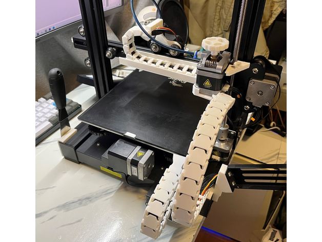 traîne chaîne ender 3 v2 Matériel + hardware patrick hacks 3D print model - Mito3D