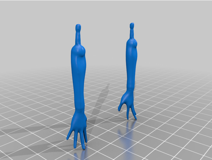 replacement forearms + hands female monster high dolls replikraft 3d print model - Mito3D