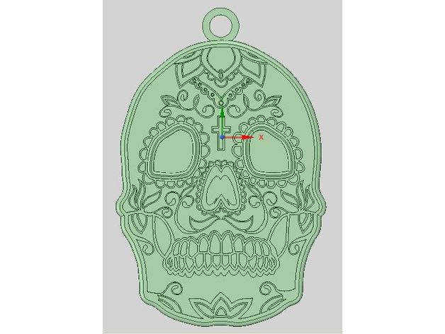 dias muertos schl sselanh dedo nilo 3D print model - Mito3D