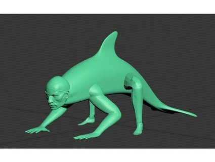 strisciante delfino gambe 3dmakaka 3d print model - Mito3D