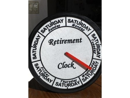 retirement weekday clock face stehuff 3d print model - Mito3D