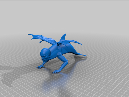 rastejando golfinho asas 3dmakaka 3d print model - Mito3D