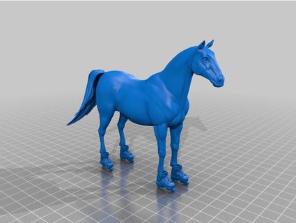 cavallo rullo lame 3dmakaka 3d print model - Mito3D