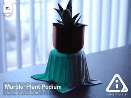 39 marbre plante podium succulent dimensionné indisposablellc 3d print model - Mito3D
