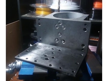 drilled steel plate options printnc mortarart  3d print model - Mito3D