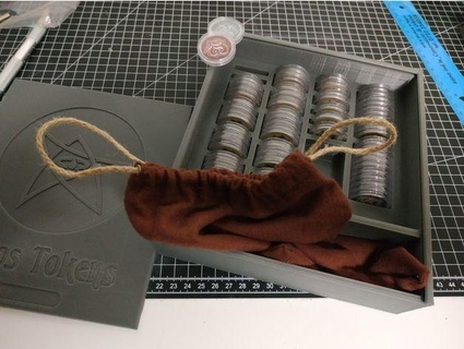 arkham horror lcg - chaos tokens tray 454casull 3d print model - Mito3D