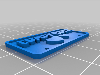 lumpi boiz rc vanity plate chaife 3d print model - Mito3D